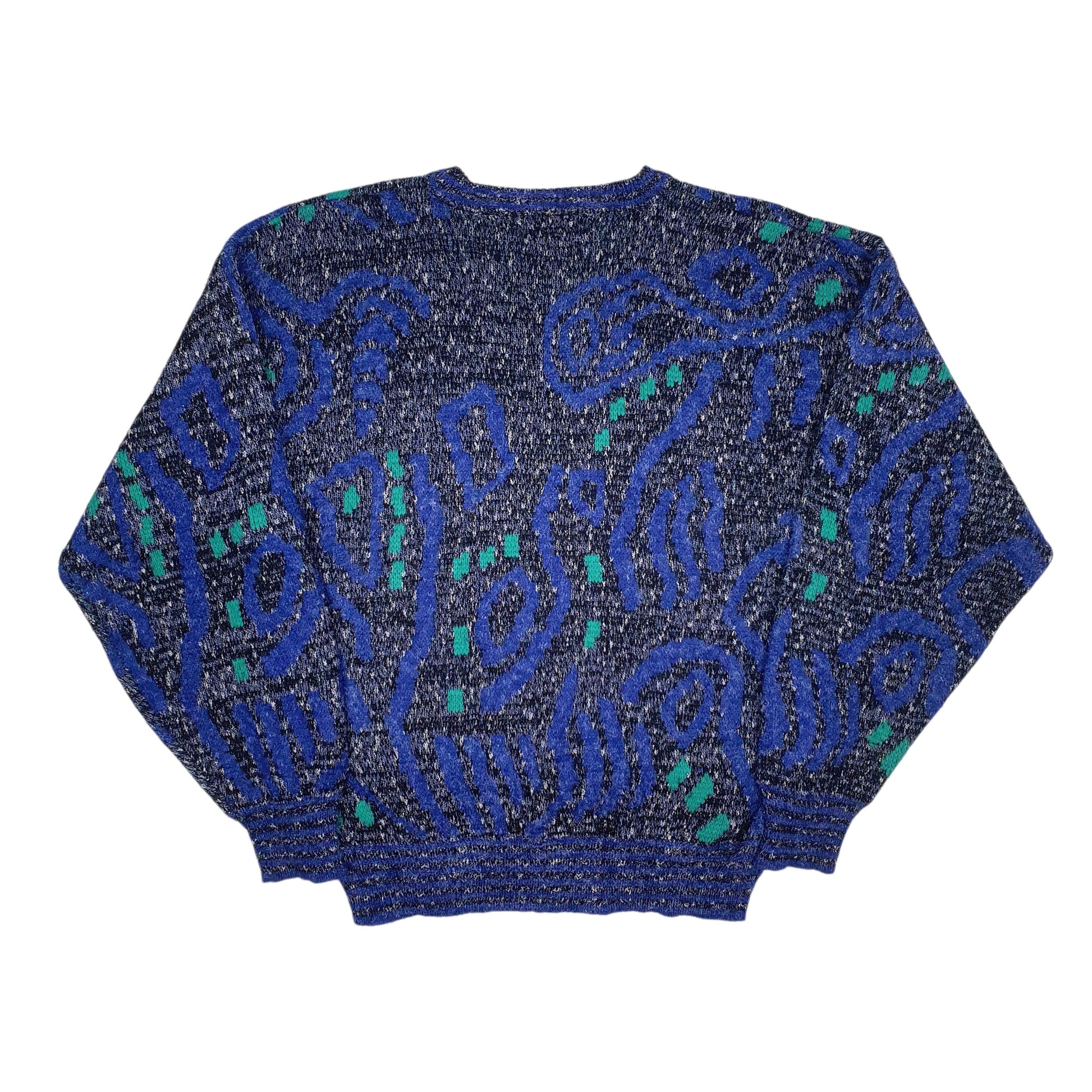 Mens Blue Santana Vintage Crewneck Jumper