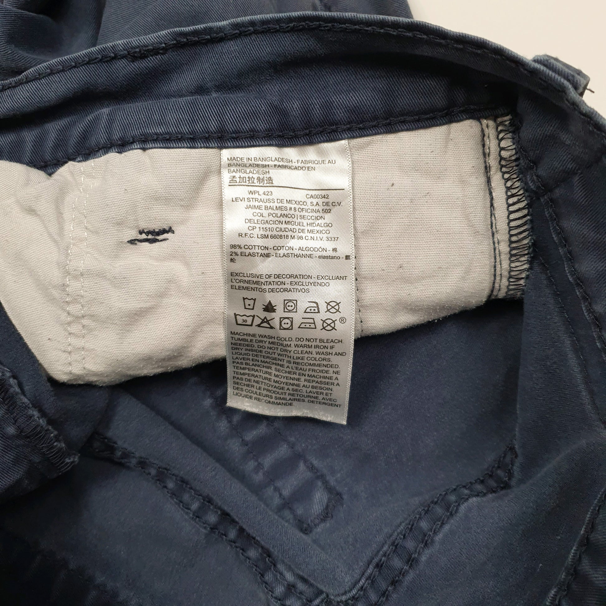 Mens Navy Levis   Trousers