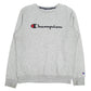 Mens Grey Champion Spellout Crewneck Jumper