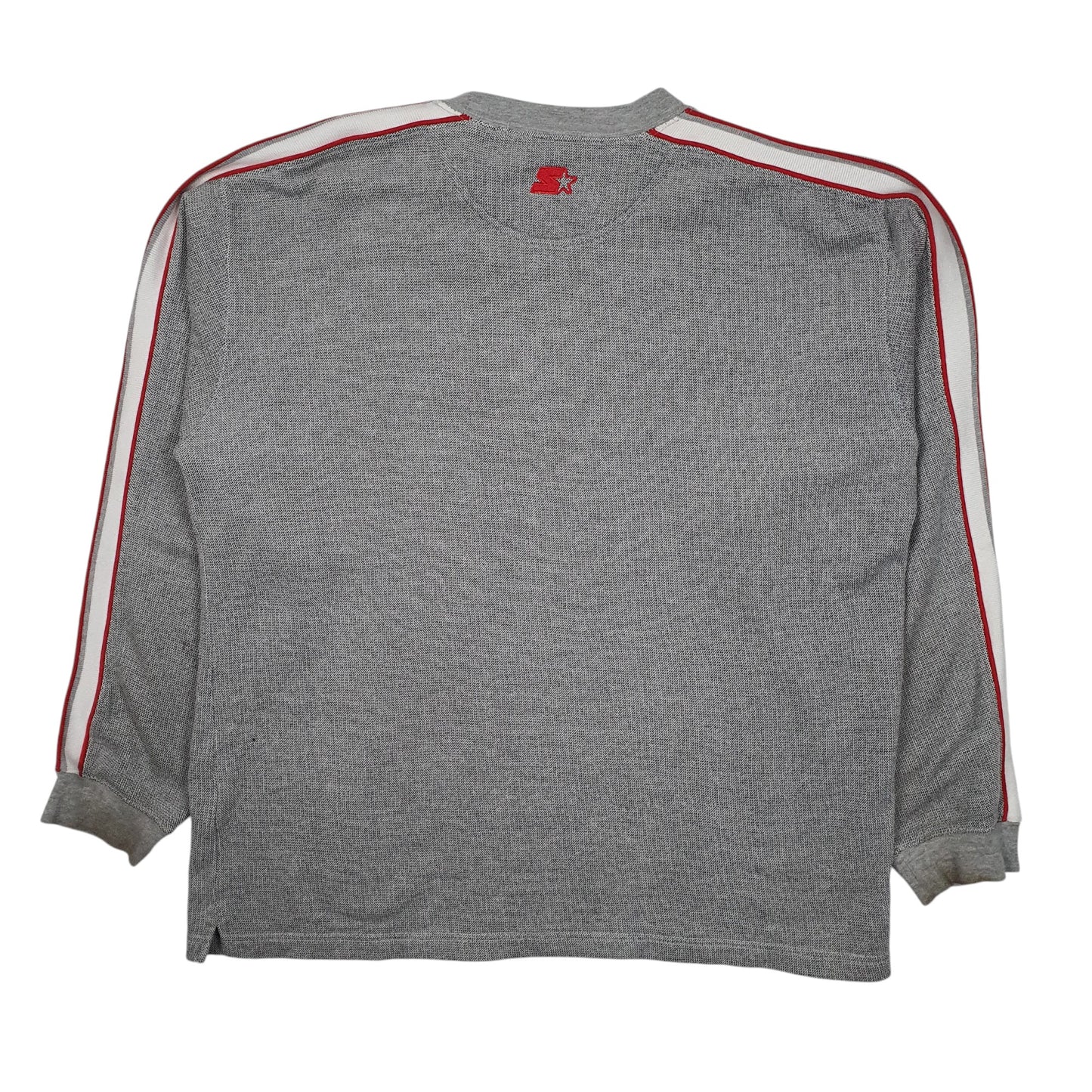 Mens Grey Starter Ohio State Buckeyes Crewneck Jumper