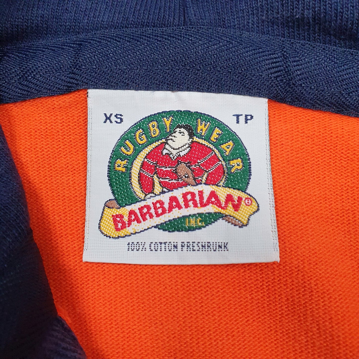 Mens Orange Barbarian Hooded  Polo Shirt