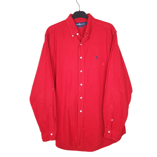 Mens Red Ralph Lauren Vintage 90s Chamois Long Sleeve Shirt