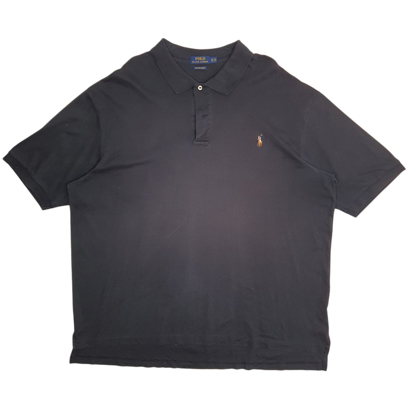 Mens Black Polo Ralph Lauren Stretch Short Sleeve Polo Shirt