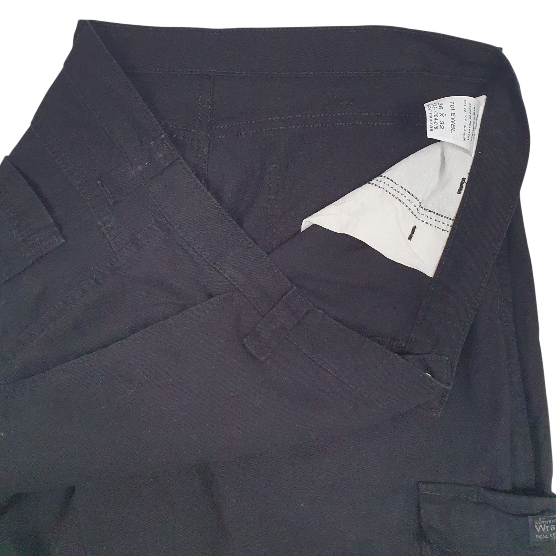 Mens Black Wrangler   Trousers