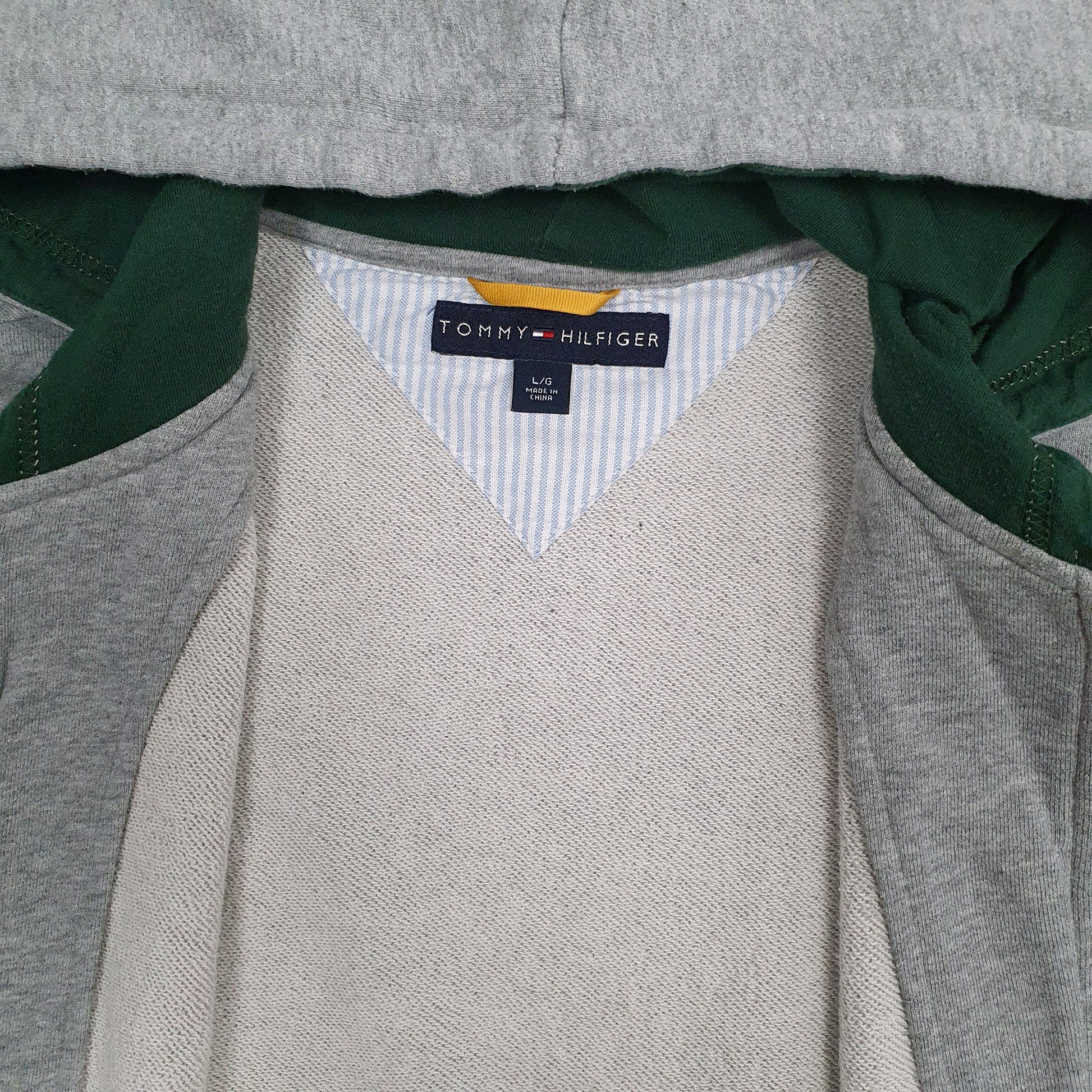 Mens Grey Tommy Hilfiger Hoodie University Full Zip Jumper