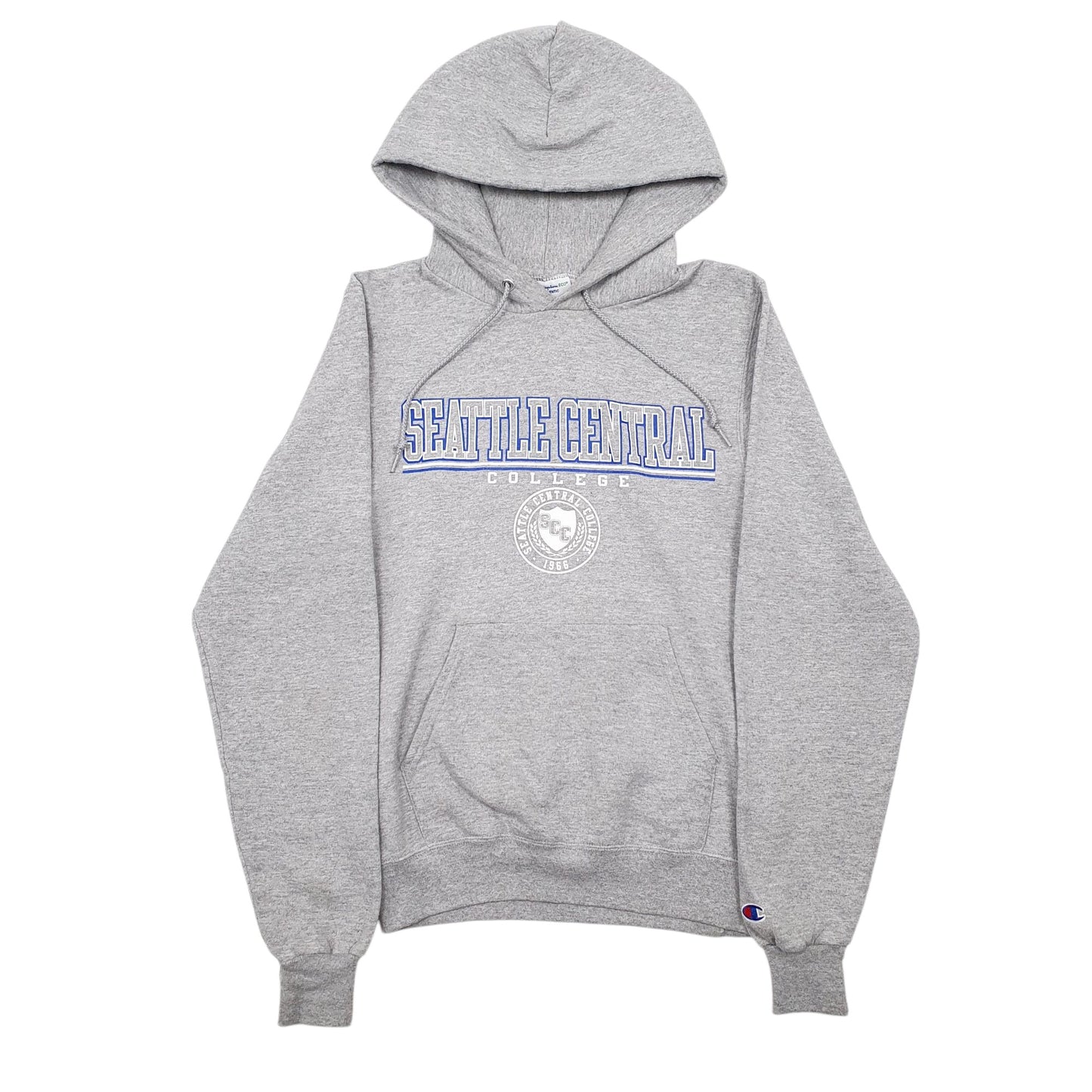 Mens Grey Champion Seattle Central College Hoodie Jumper