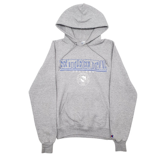 Mens Grey Champion Seattle Central College Hoodie Jumper