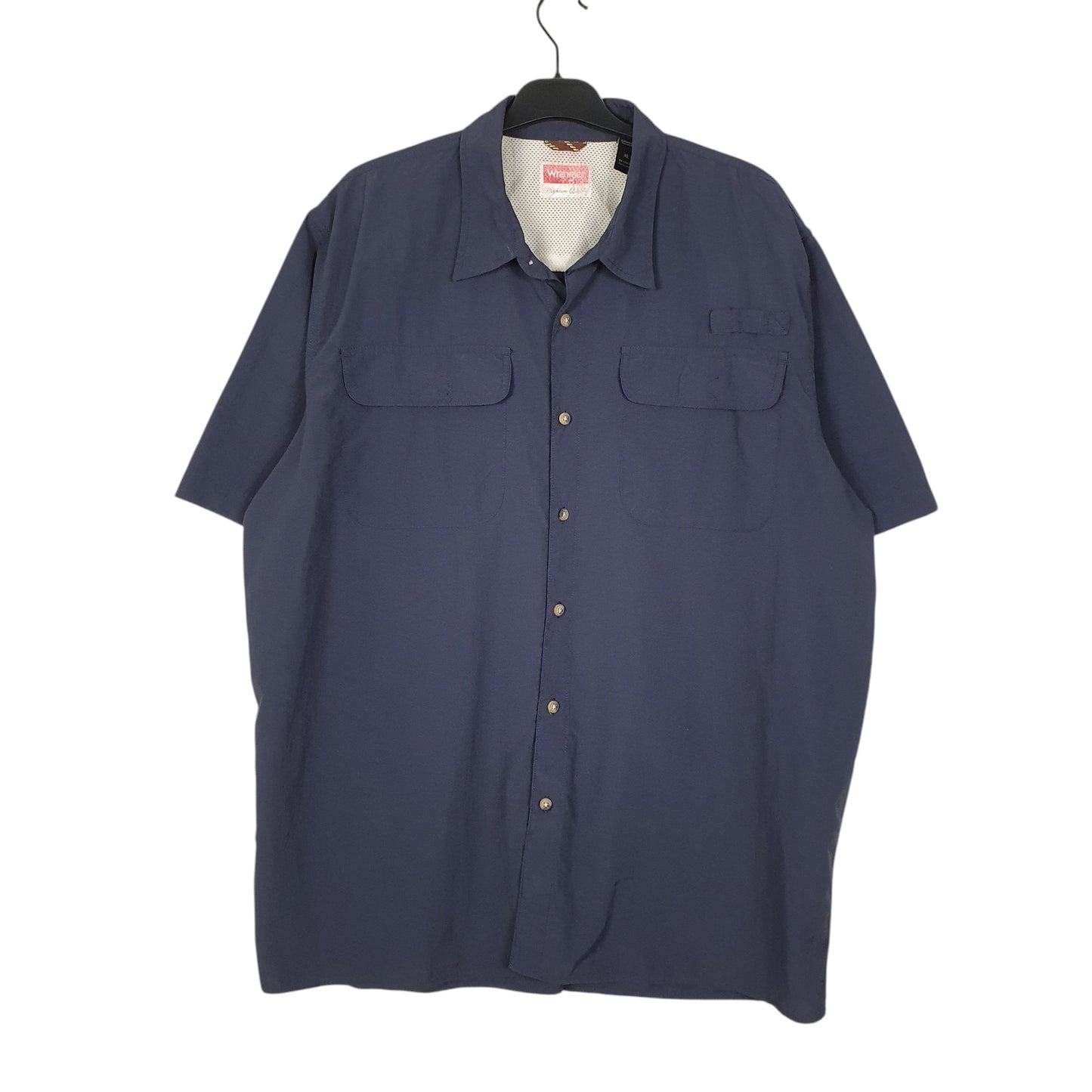Mens Navy Wrangler  Short Sleeve Shirt