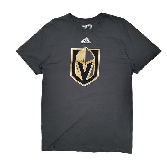 Mens Grey Adidas NHL Vegas Golden Knights Short Sleeve T Shirt