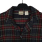 Mens Grey L.L.Bean Scotch Plaid Flannel Cardigan  Shirt