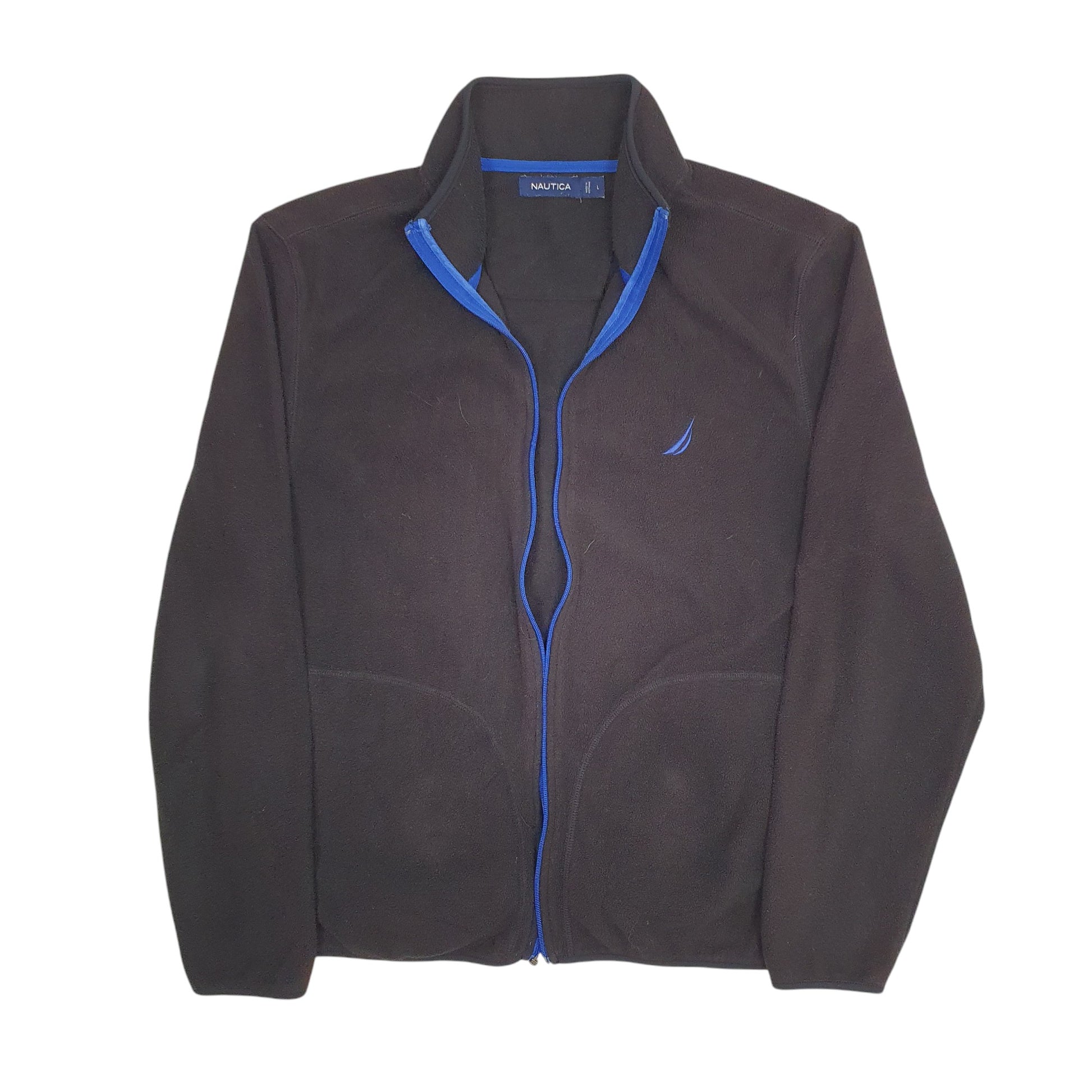 Mens Black Nautica  Full Zip Jumper