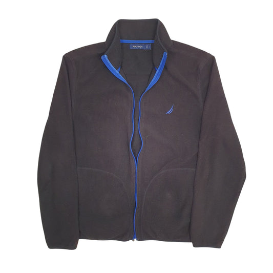 Mens Black Nautica  Full Zip Jumper