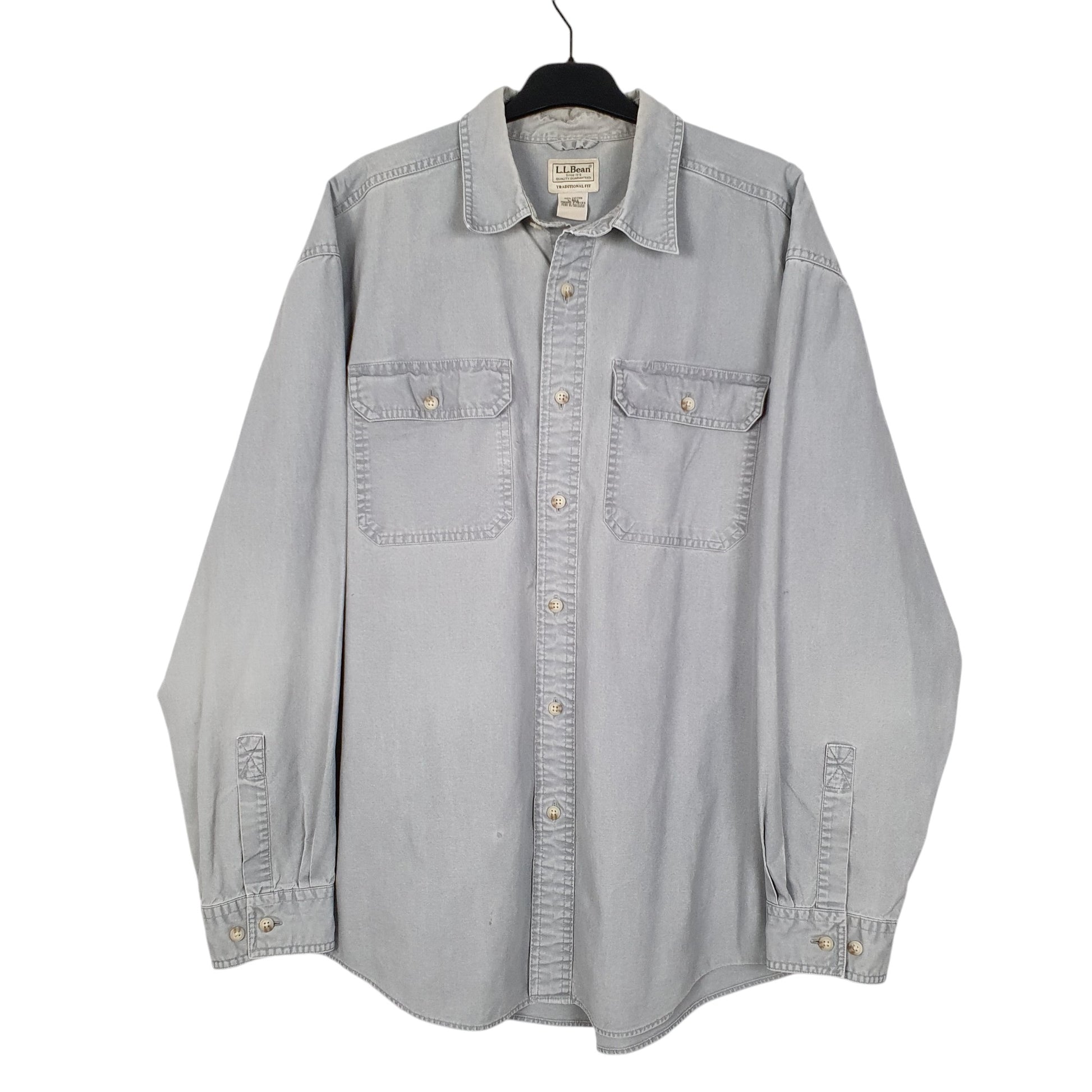 Mens Grey L.L.Bean  Long Sleeve Shirt