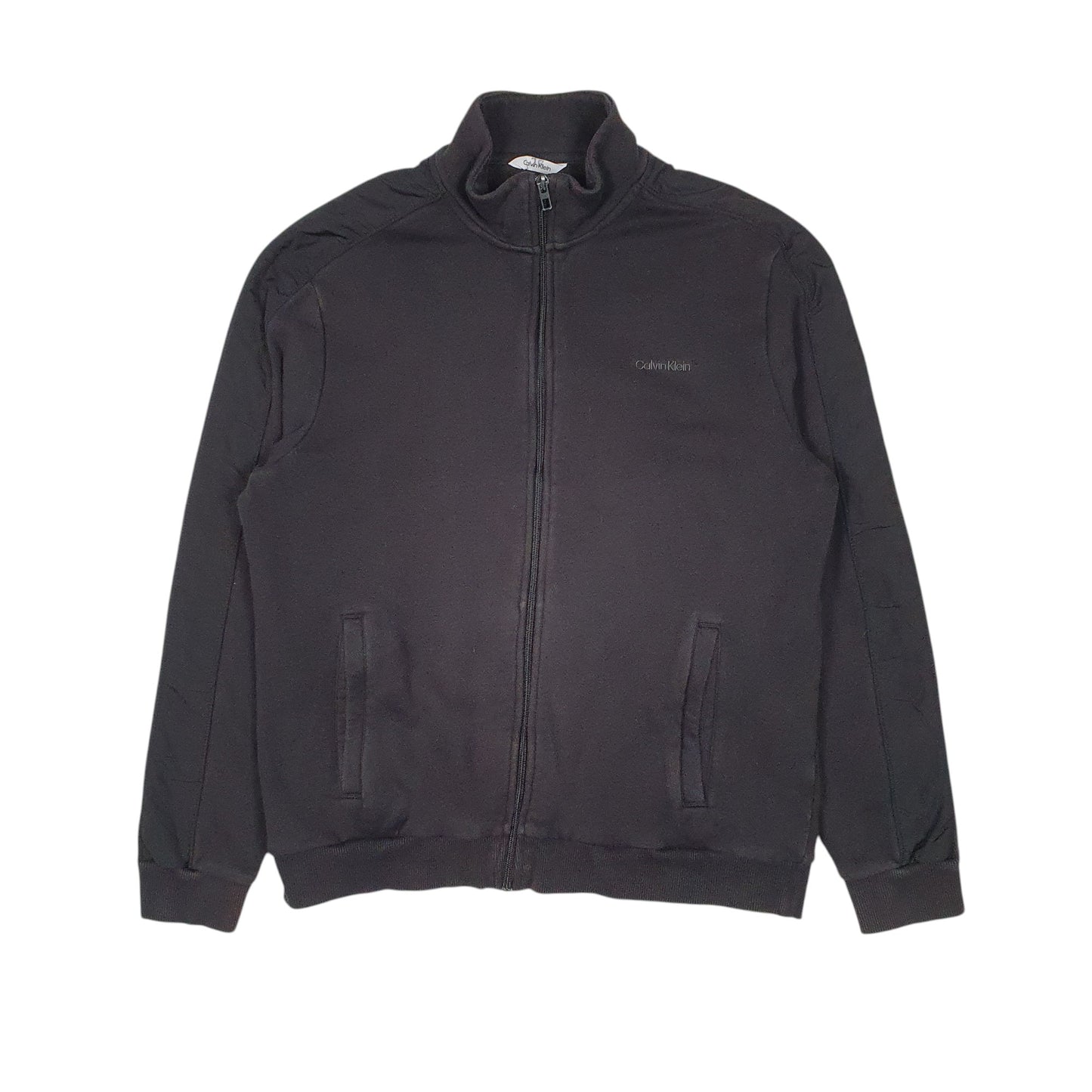 Mens Black Calvin Klein  Full Zip Jumper