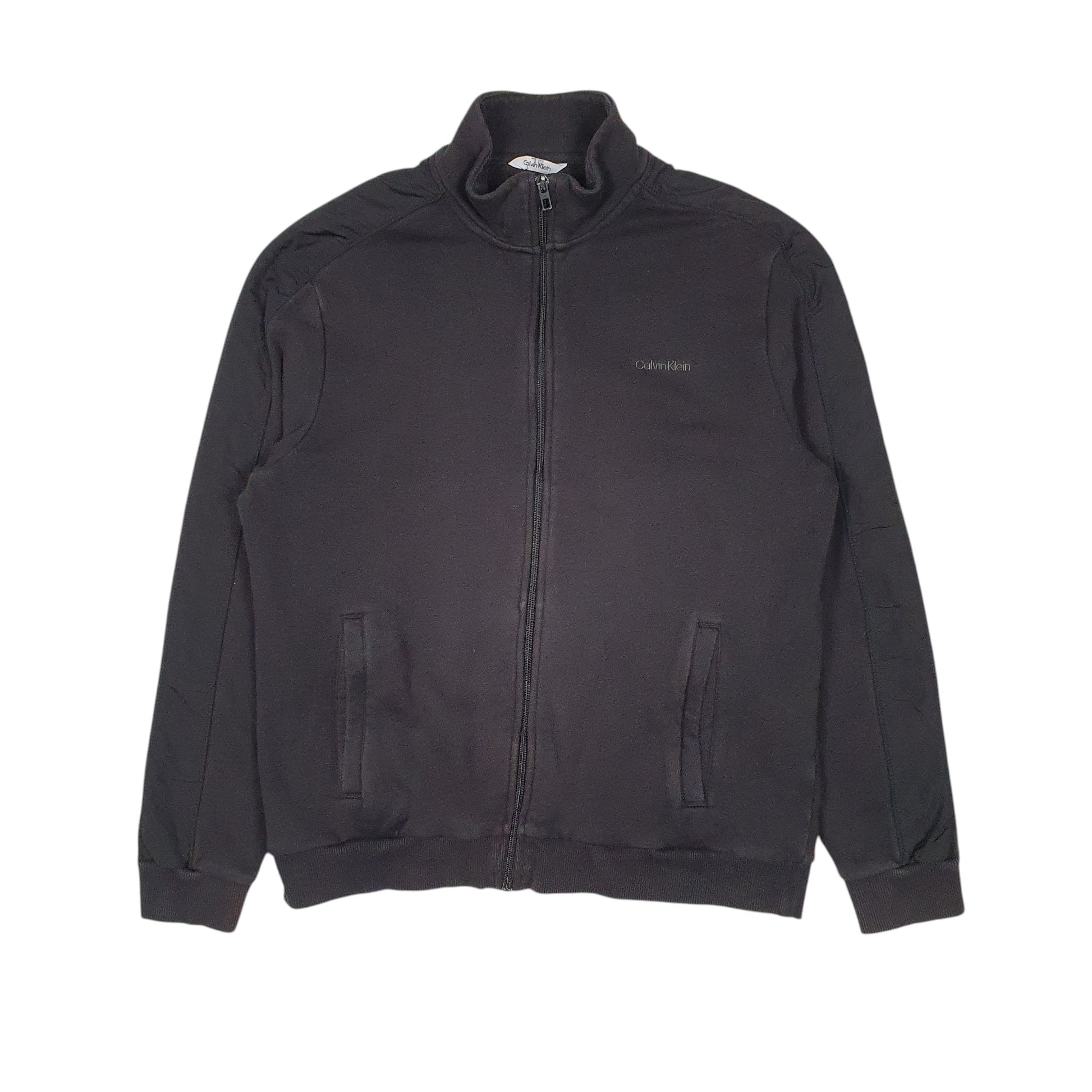Mens Black Calvin Klein  Full Zip Jumper