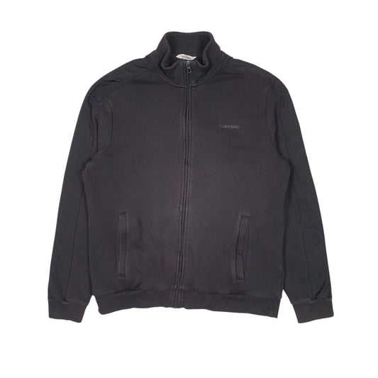 Mens Black Calvin Klein  Full Zip Jumper