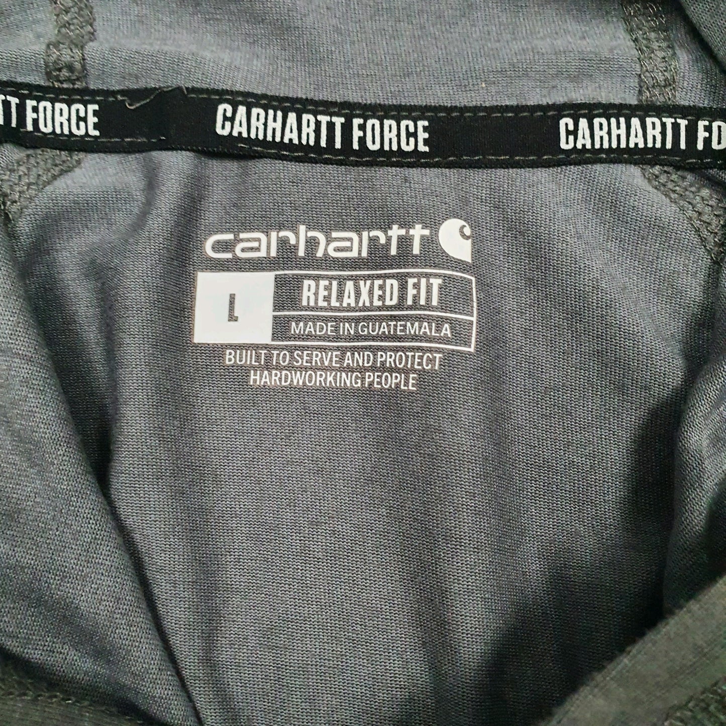 Mens Grey Carhartt Lightweight Hoodie Jumper