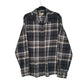 Mens Grey Woolrich Thick Flannel Long Sleeve Shirt