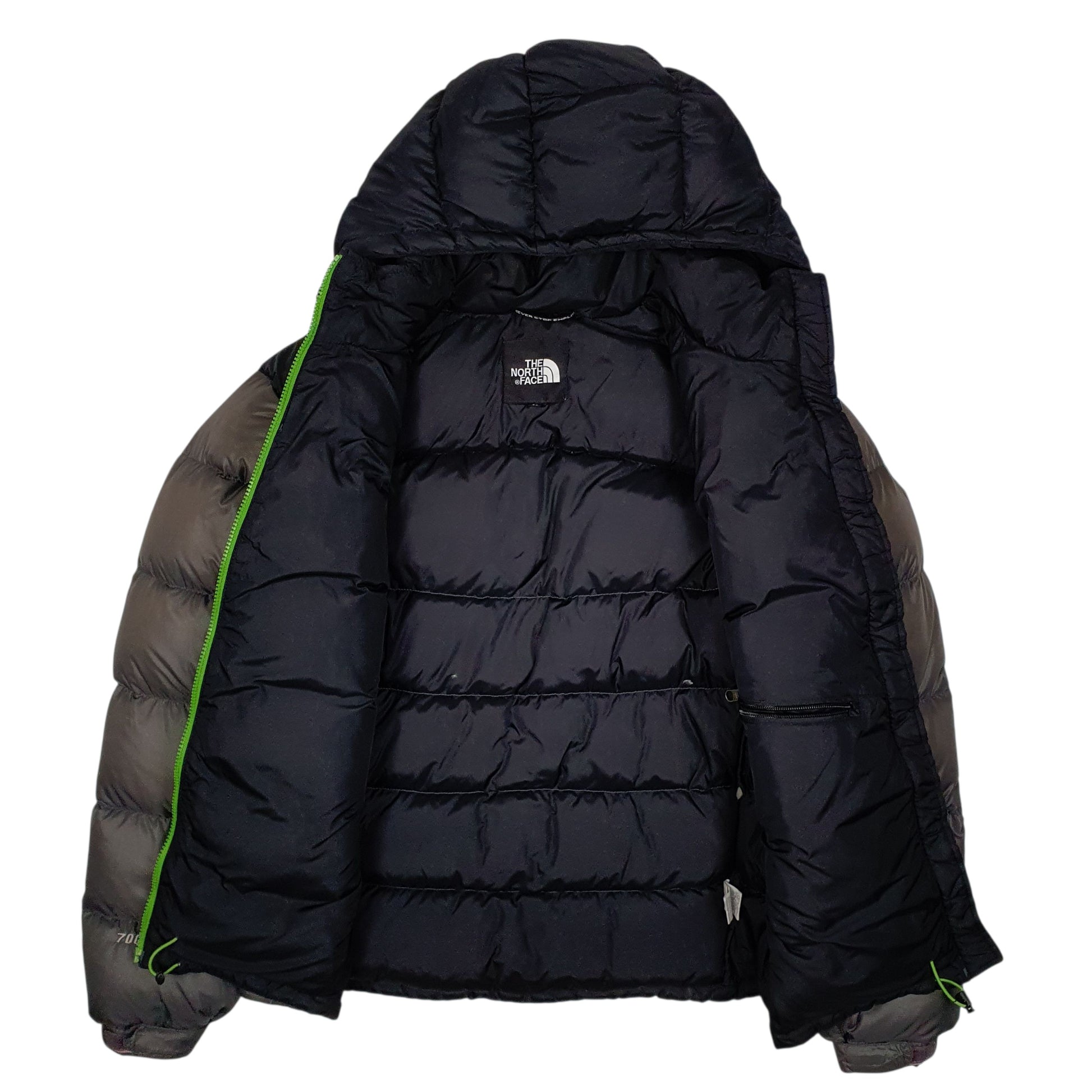 Mens Grey The North Face Nuptse  Coat