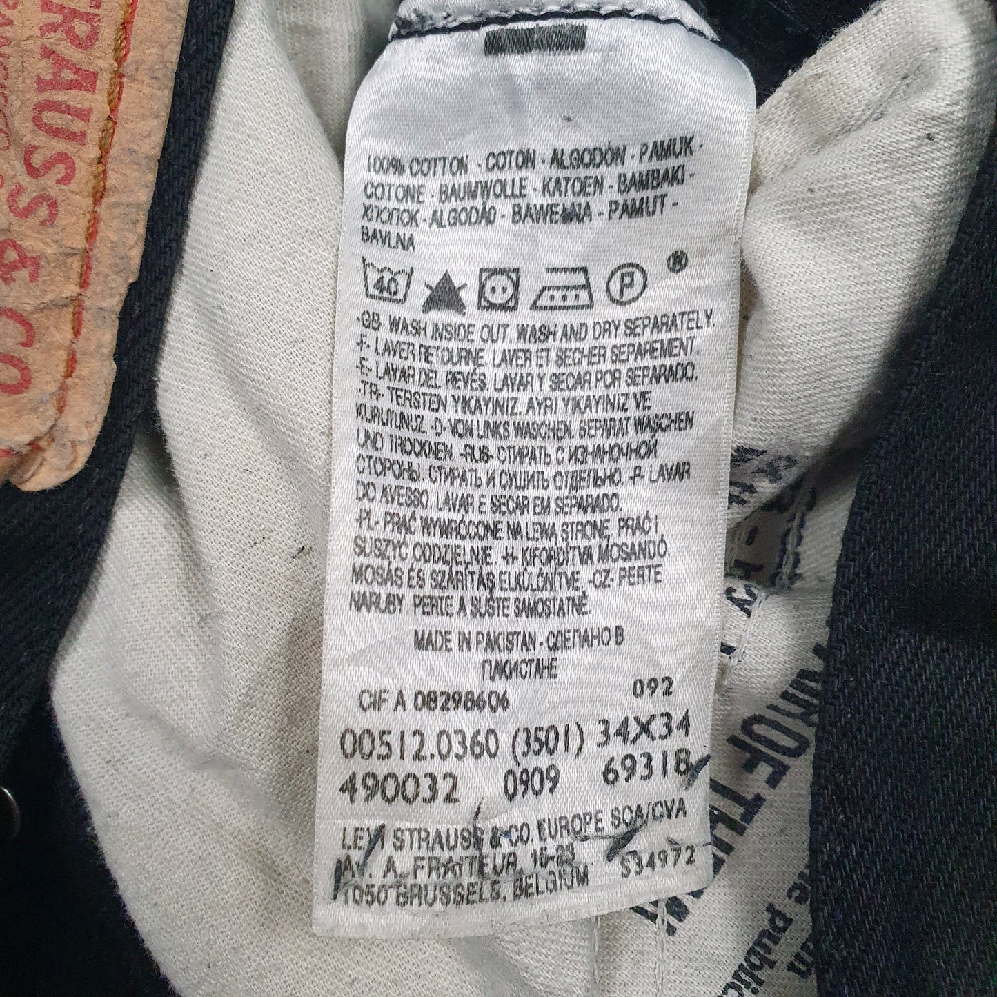 Mens Black Levis 512  Jeans