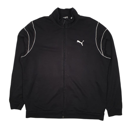 Mens Black Puma Track Top Full Zip Jumper