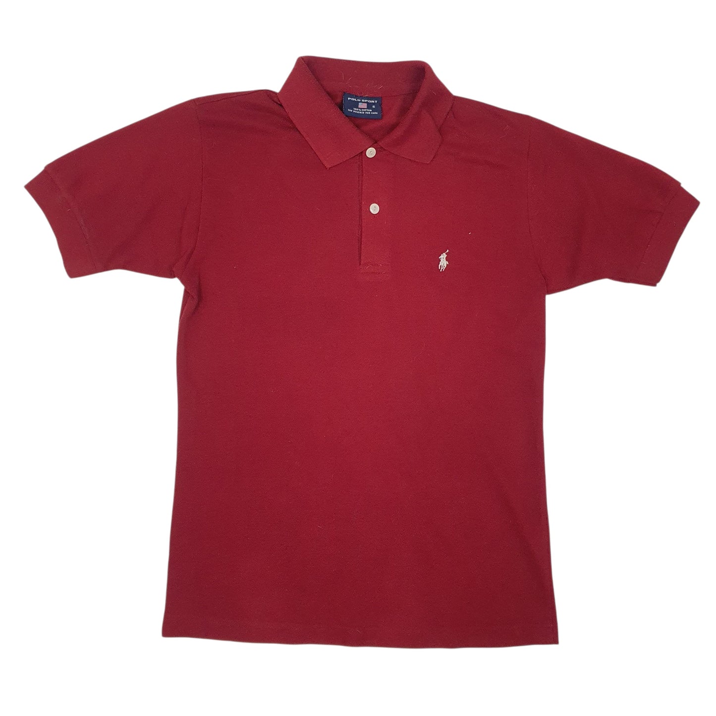 Mens Burgundy Ralph Lauren Polo Sport Short Sleeve Polo Shirt