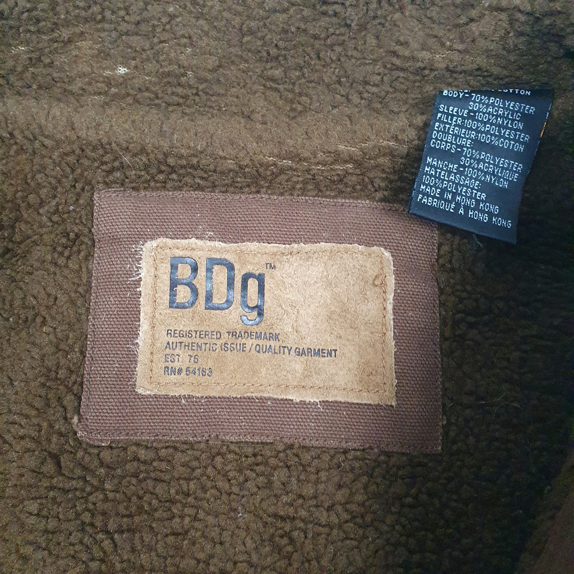 Mens Brown BDG Sherpa Lined  Coat