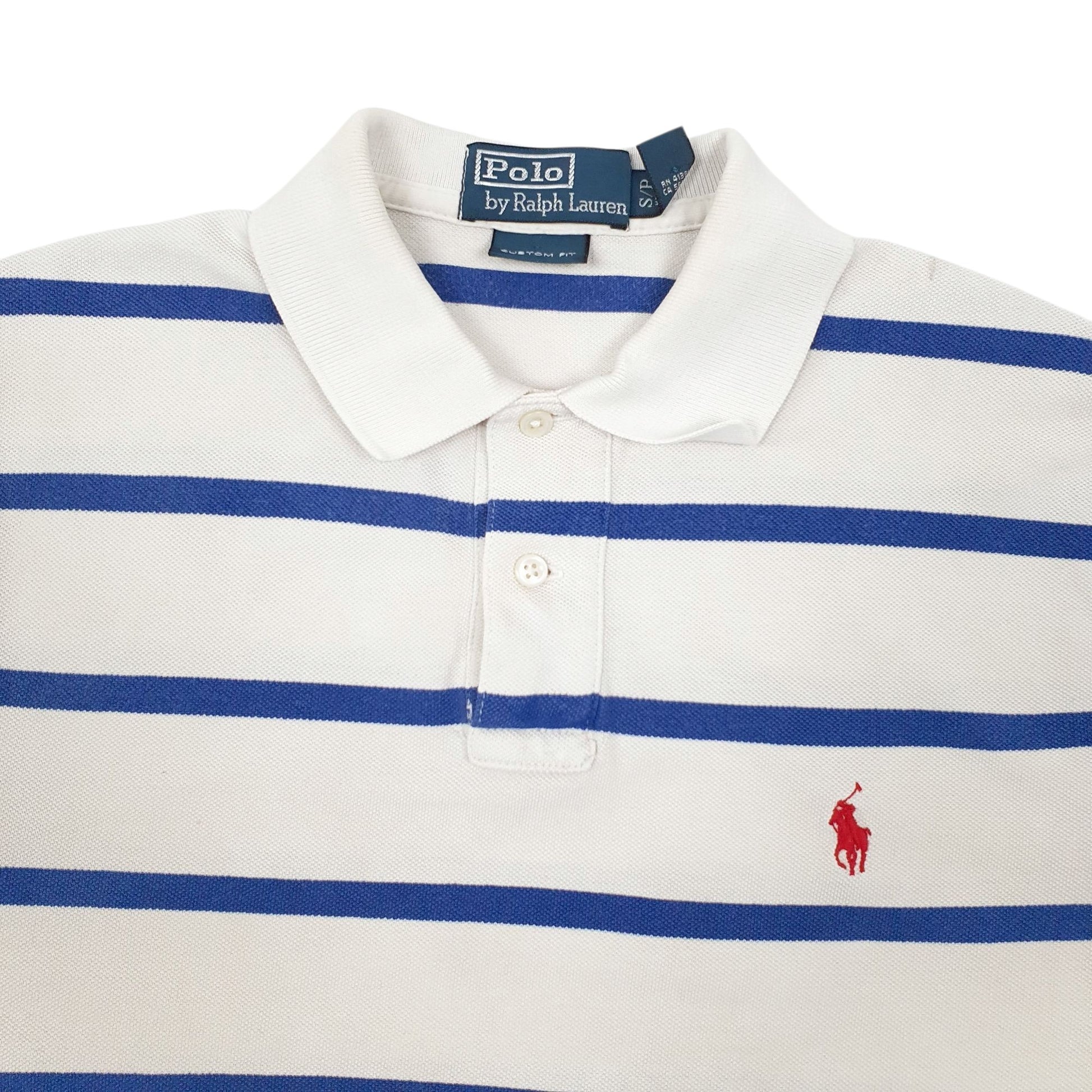 Mens White Polo Ralph Lauren Custom Fit  Polo Shirt
