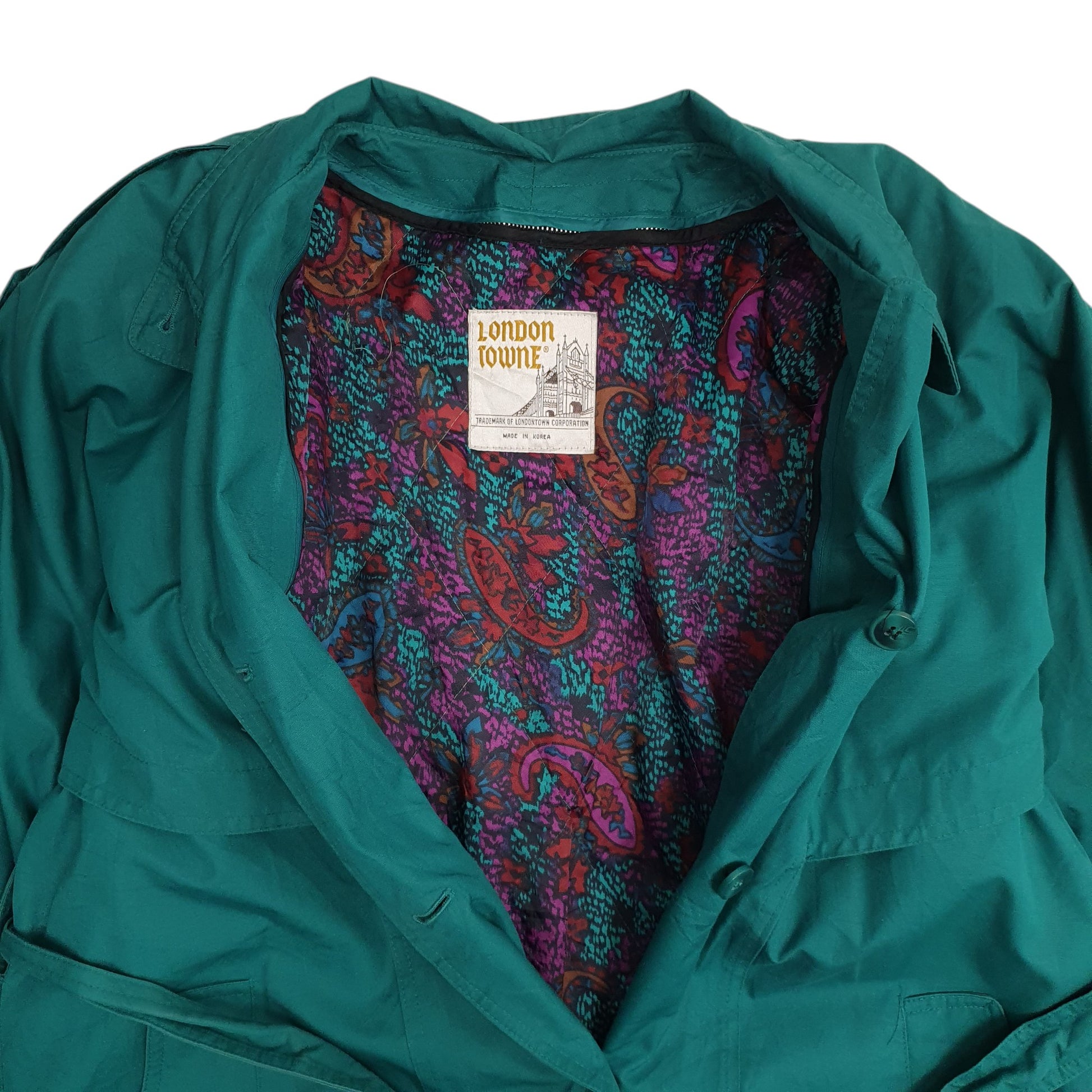 Womens Green London Fog   Coat