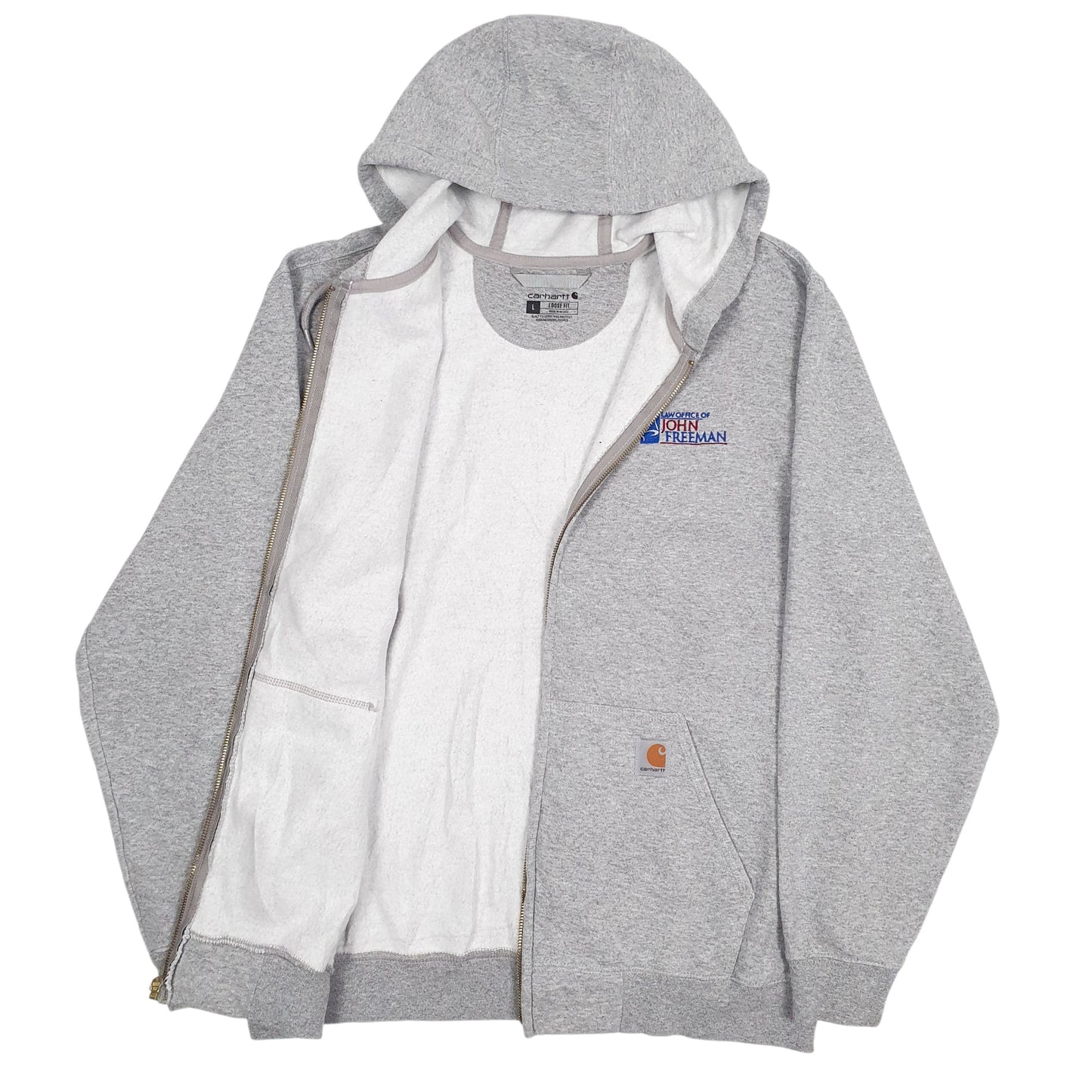 Mens Grey Carhartt  Full Zip Jumper