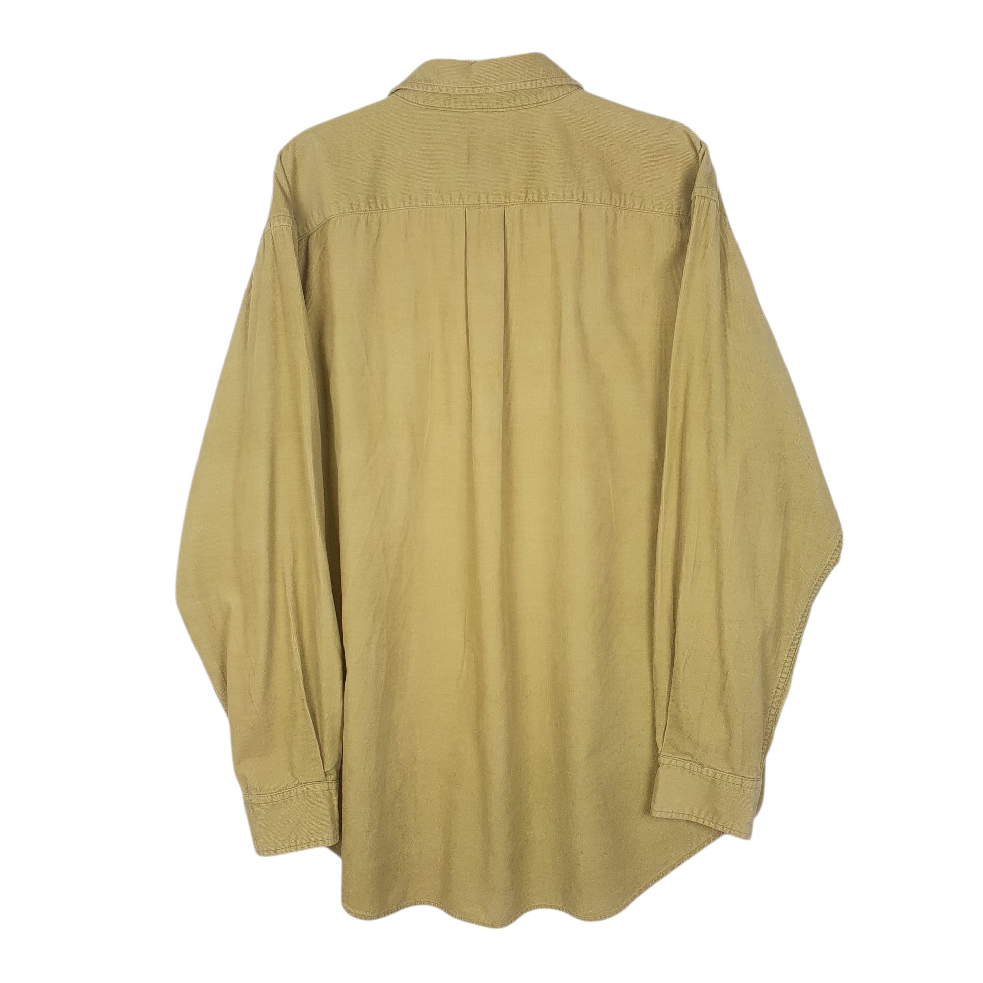 Mens Yellow GAP Corduroy  Shirt