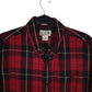 Mens Red L.L.Bean Thick Plaid Flannel  Shirt