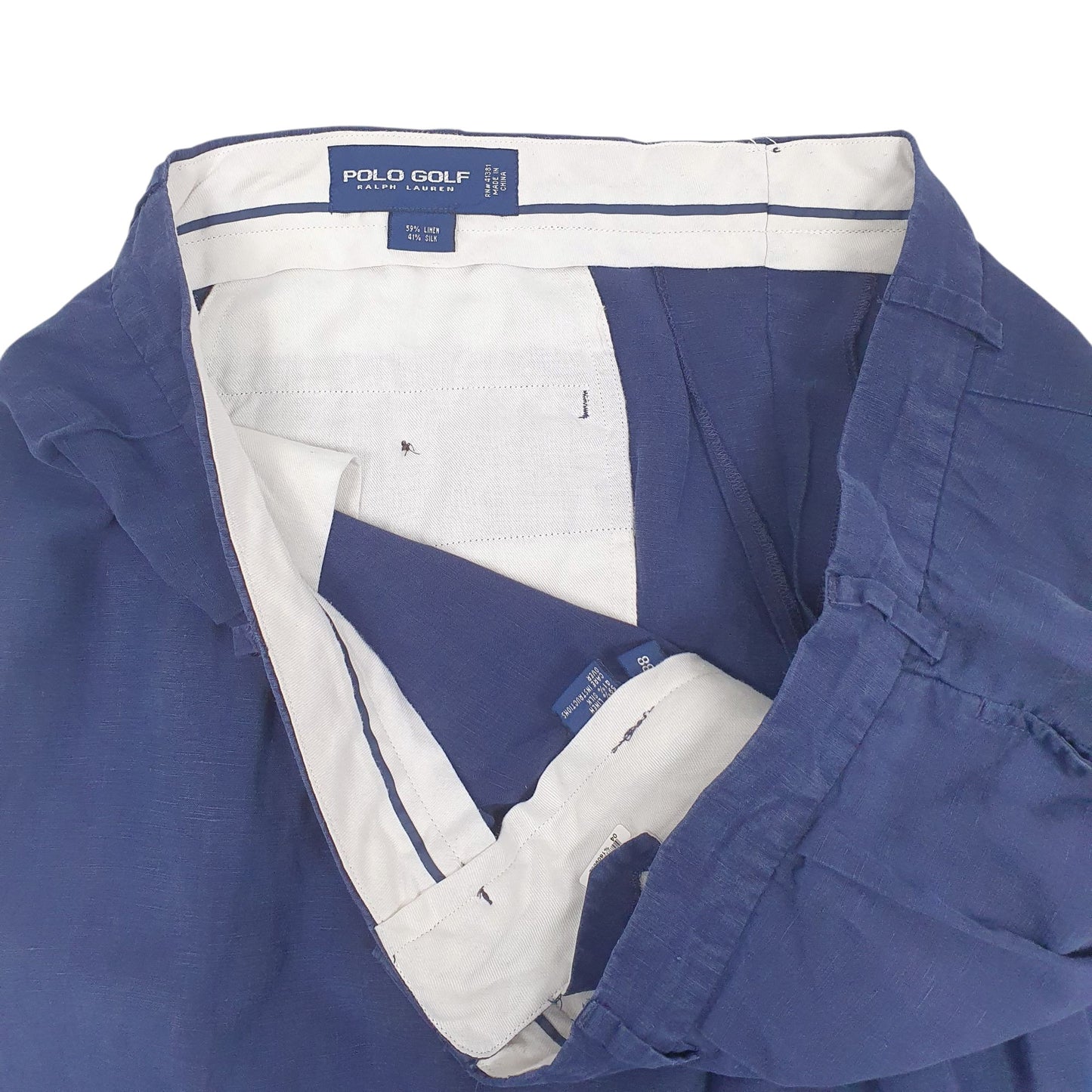 Mens Navy Polo Ralph Lauren Golf Pleated  Trousers