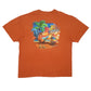 Mens Orange Harley Davidson   T Shirt