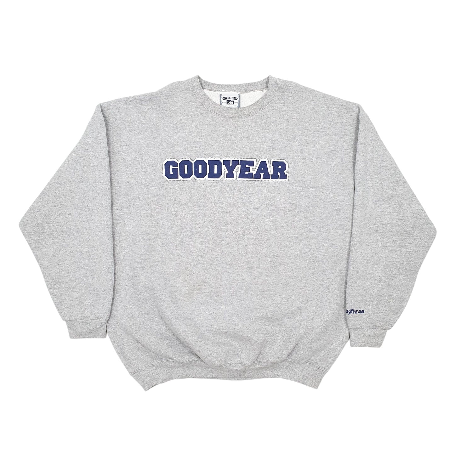 Mens Grey Lee Vintage 90s Good Year Crewneck Jumper