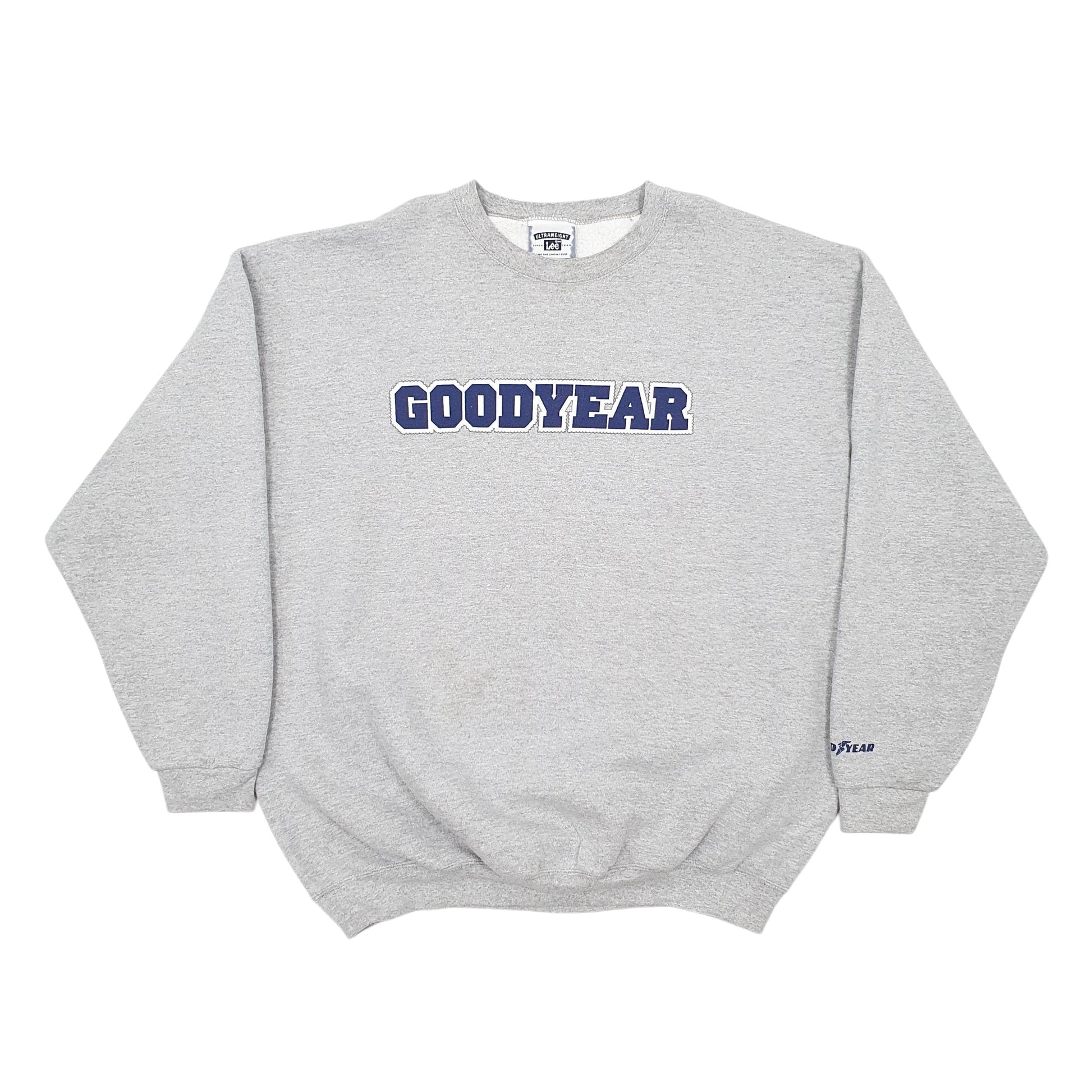 Mens Grey Lee Vintage 90s Good Year Crewneck Jumper