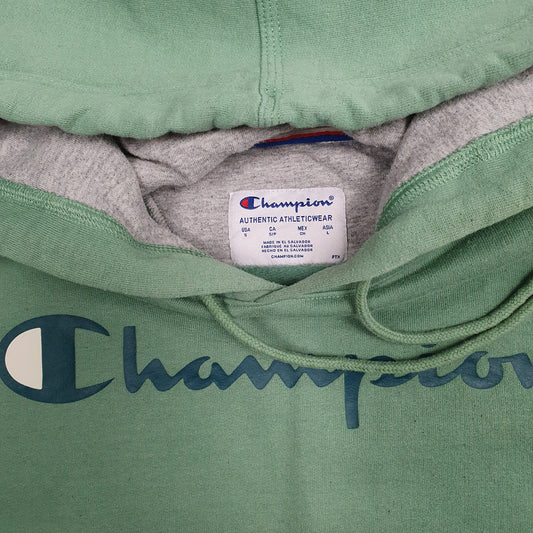 Mens Green Champion  Hoodie Jumper