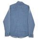 Mens Blue Wrangler Denim Pearl Snap Hoodie Shirt