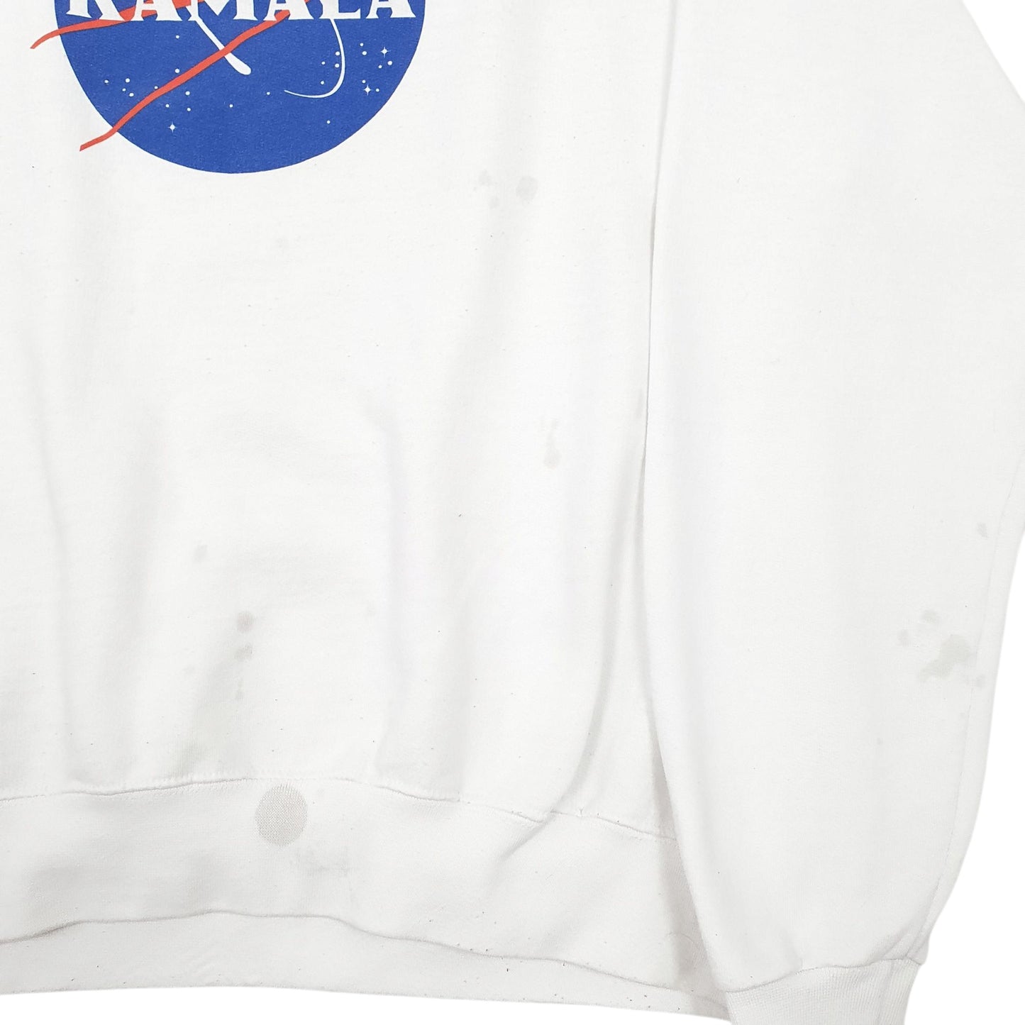 Mens White Champion Kamala Crewneck Jumper