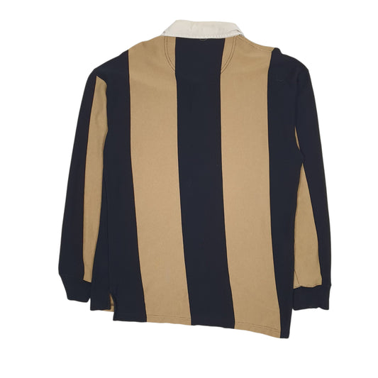 Mens Beige Roundtree & York Rugby Crewneck Polo Shirt