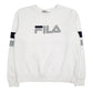 Womens White Fila Spellout Crewneck Jumper