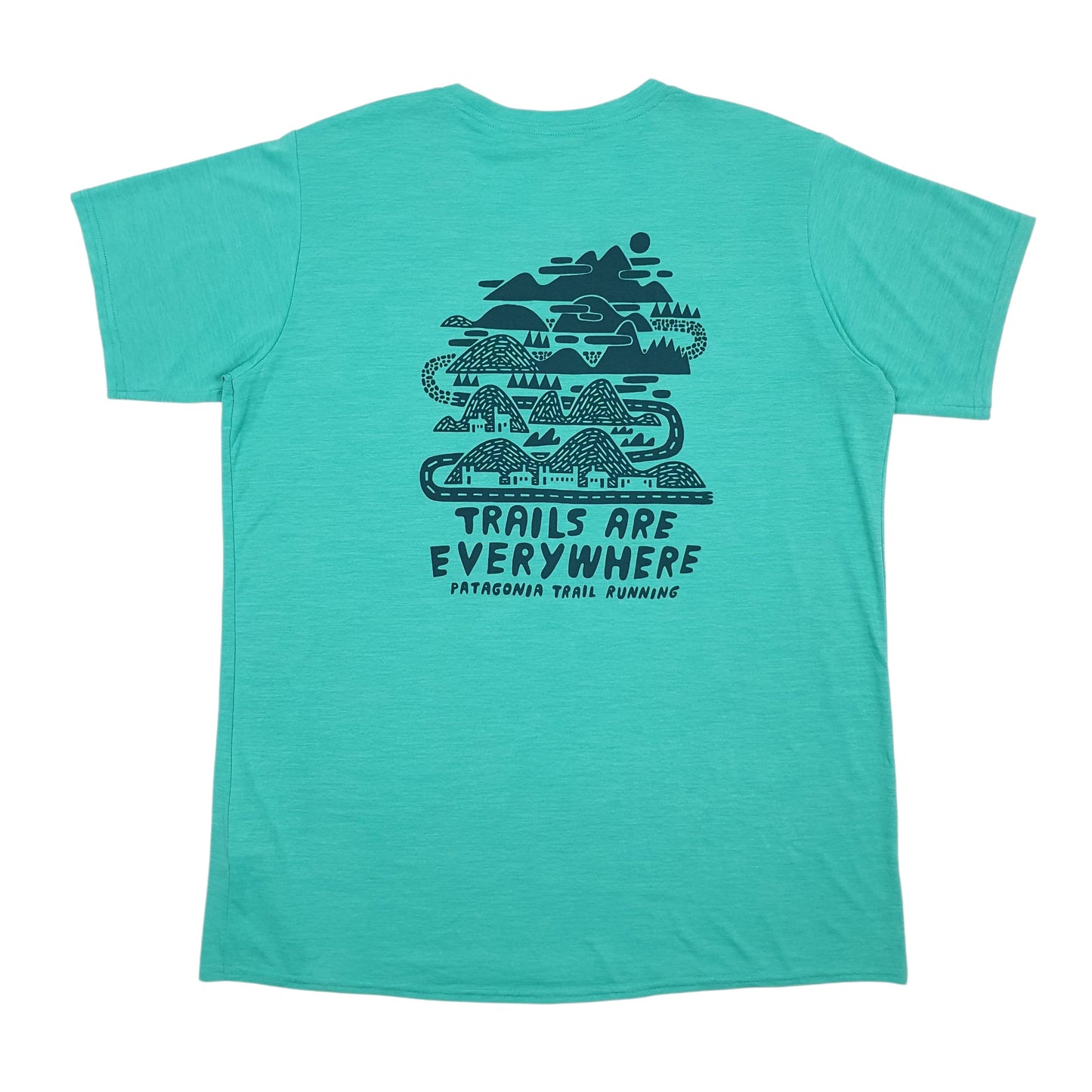 Mens Green Patagonia Capilene  T Shirt