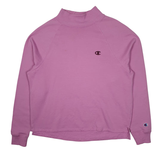 Womens Pink Champion  Turtle Neck Jumper