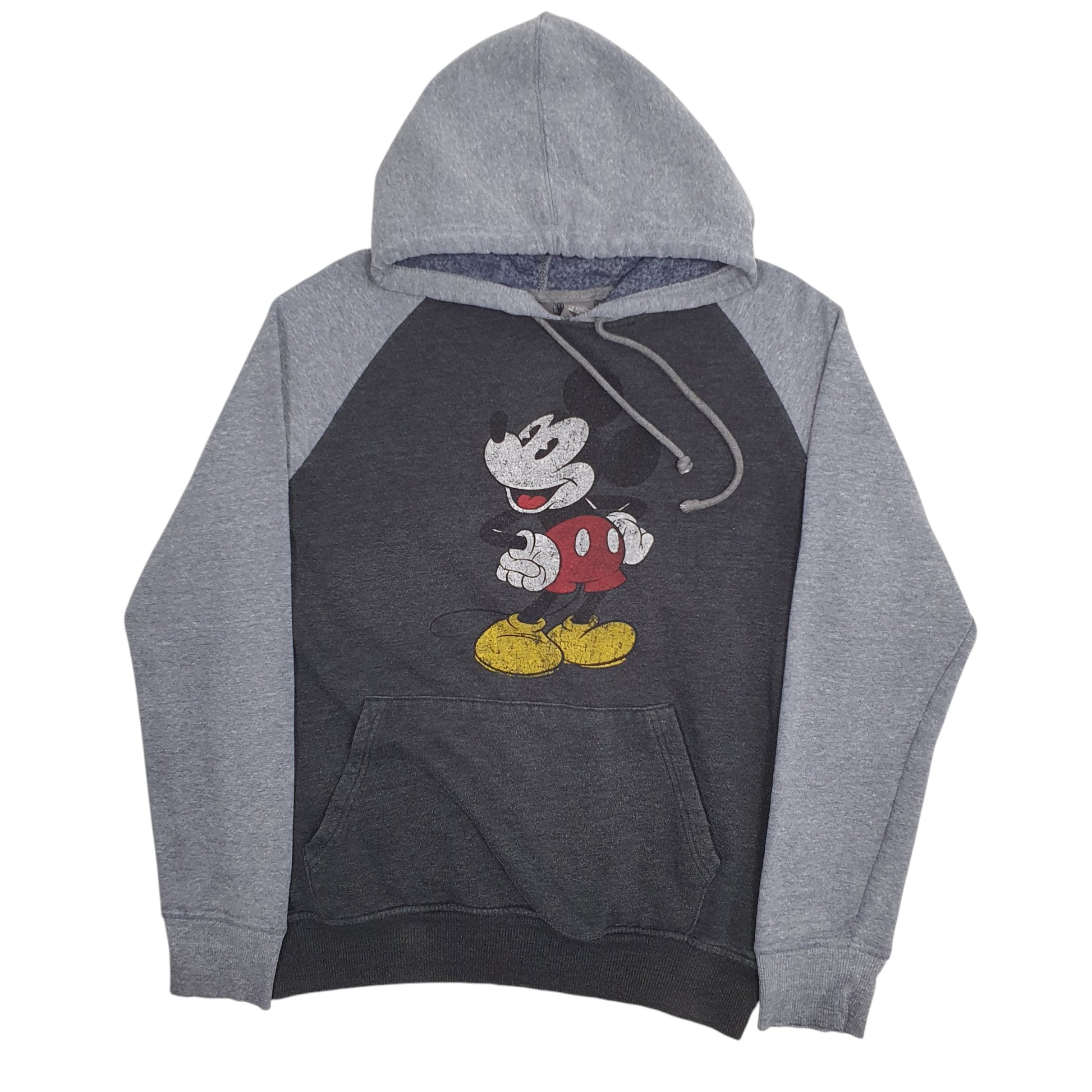 Mens Grey Disney Mickey Mouse Lightweight Hoodie Jumper