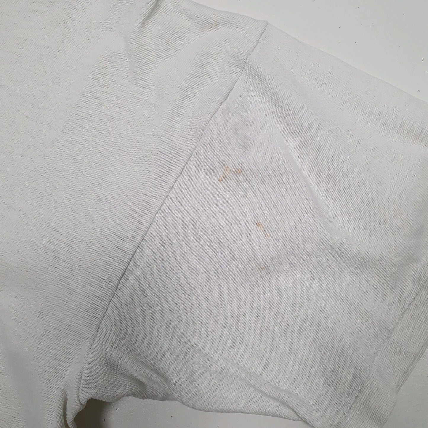 Mens White Champion Vintage 80s Made In USA Single Stitch  T Shirt