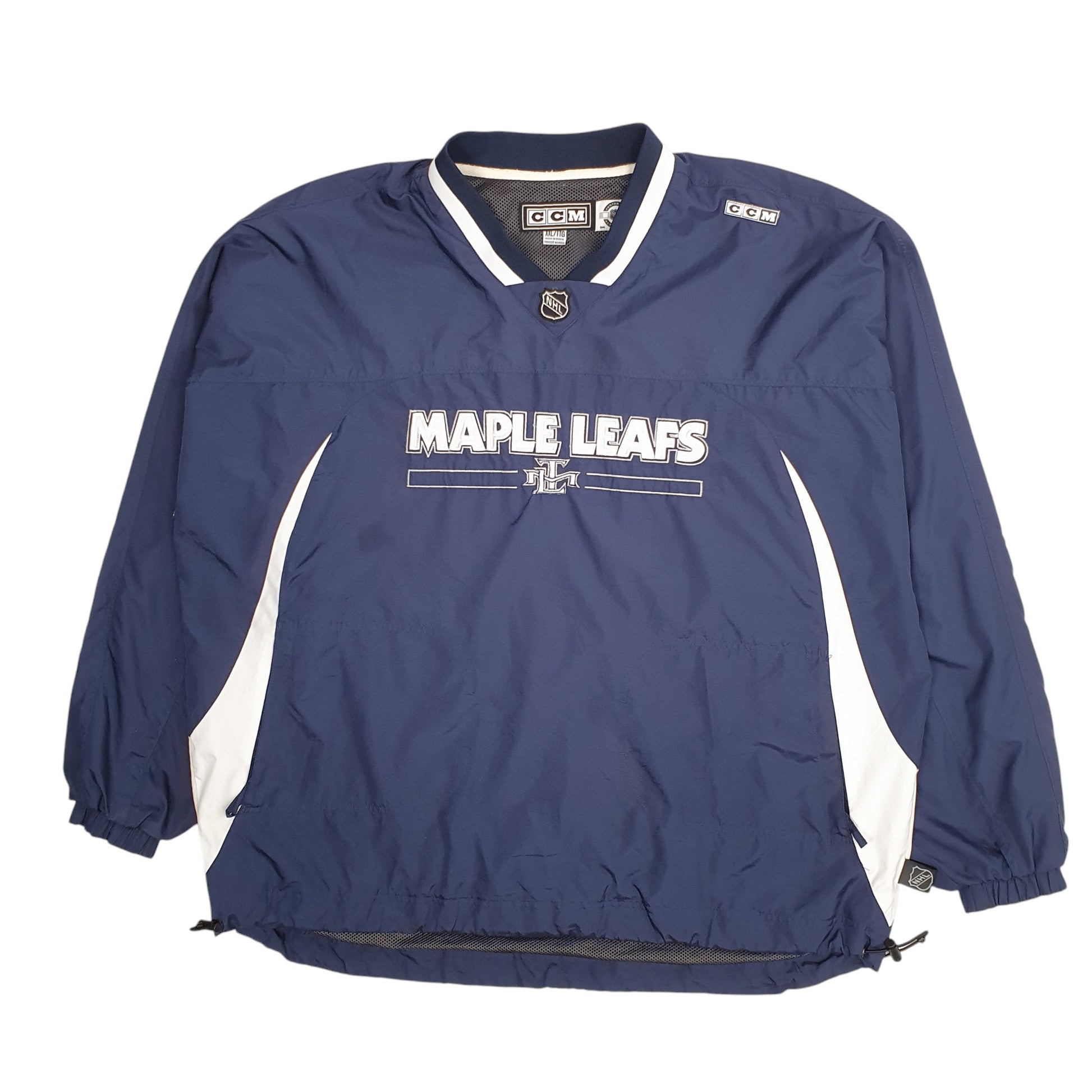 Mens Navy CCM Toronto Maple Leafs NHL Hockey Pullover Hoodie Coat