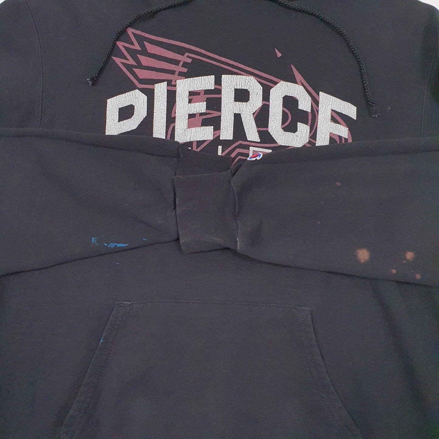 Mens Black Champion Pierce College Hoodie Jumper