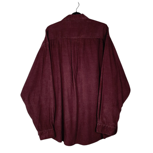 Mens Burgundy L.L.Bean Corduroy  Shirt