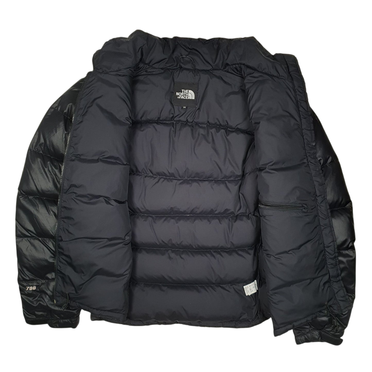 Mens Black The North Face Nuptse Hoodie Coat
