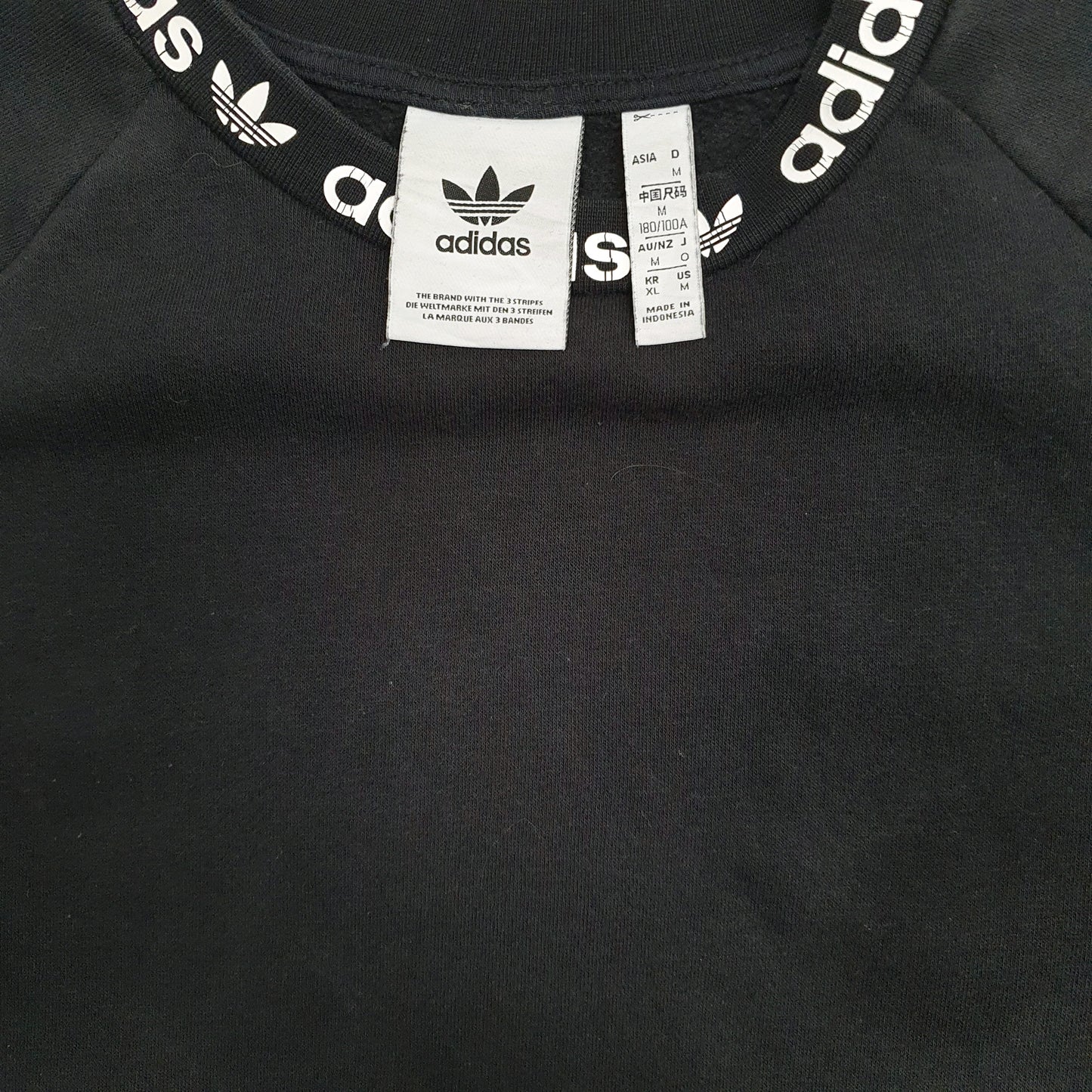 Mens Black Adidas  Crewneck Jumper